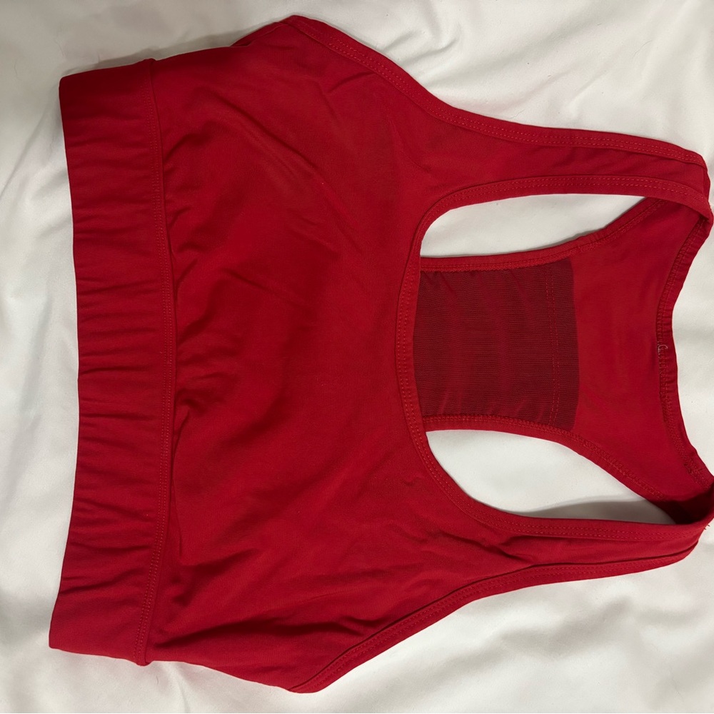 Women's Red Fabletics Sports Bra